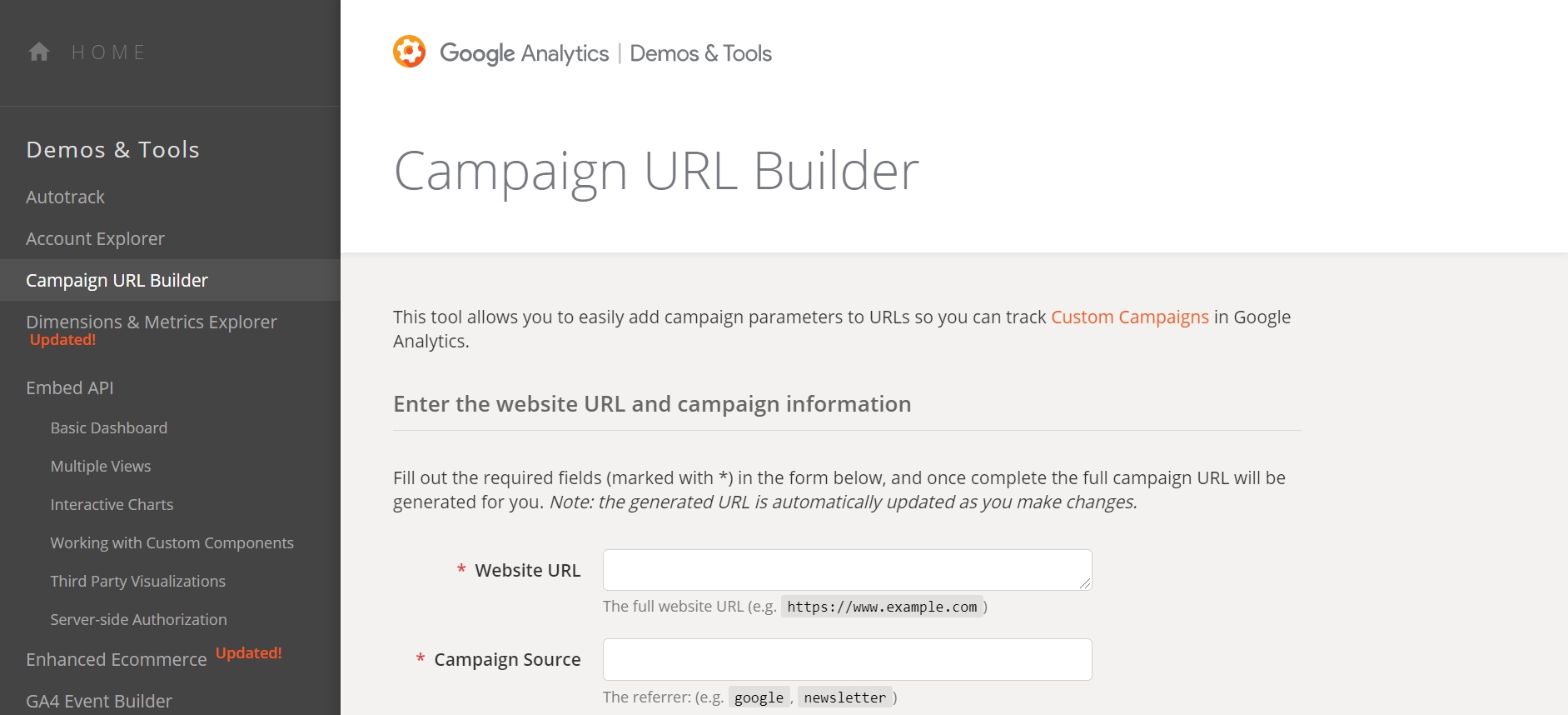 campaign URL builder